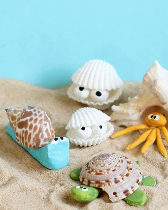 summer crafts summer crafts seashell creatures