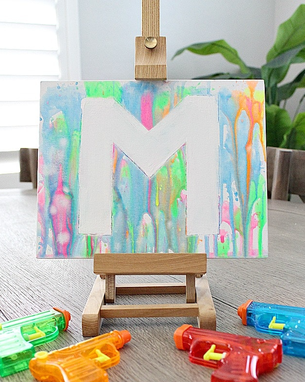 summer craft water gun painting