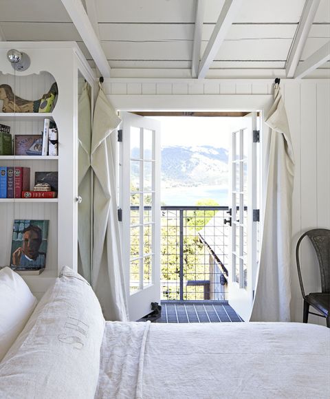 bedroom with balcony