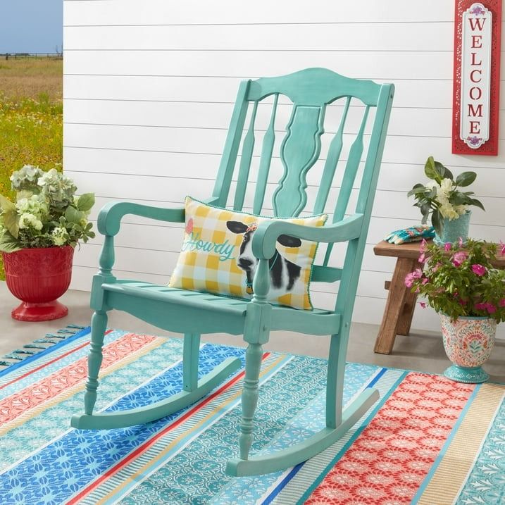 summer decoration ideas outdoor rocking chair