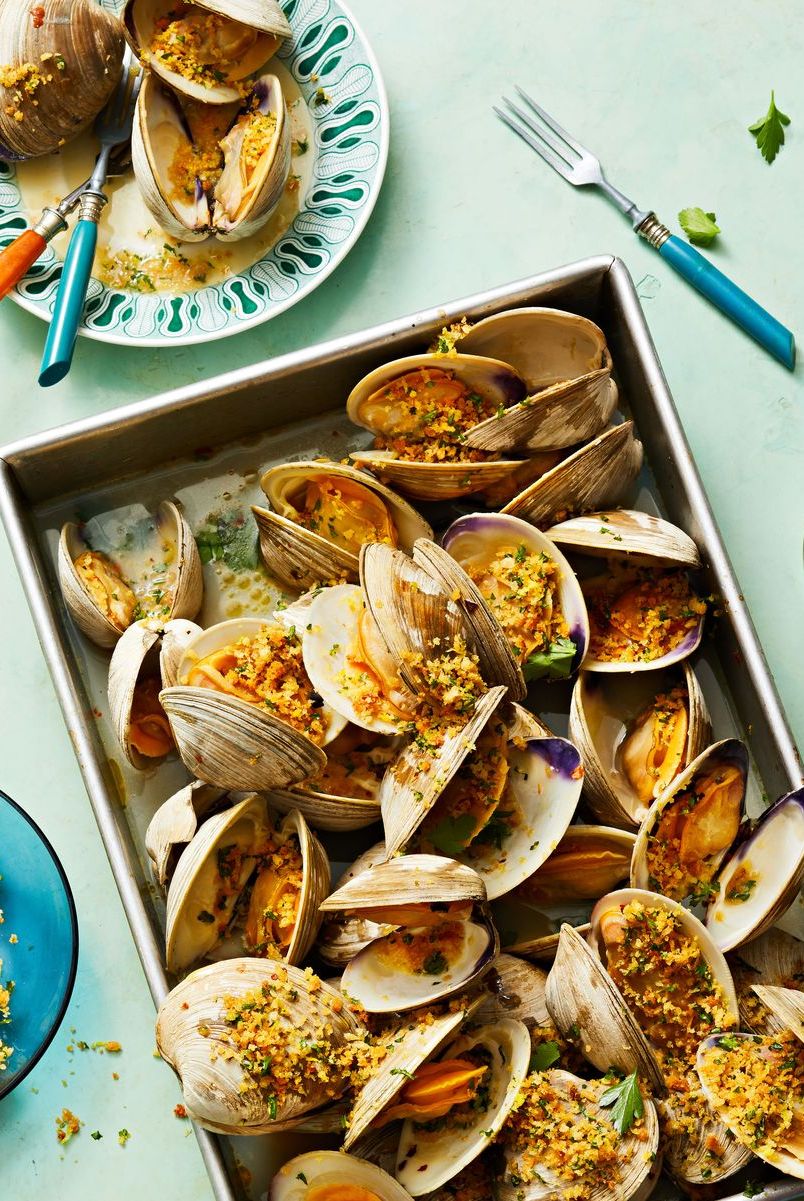 roasted clams with panko
