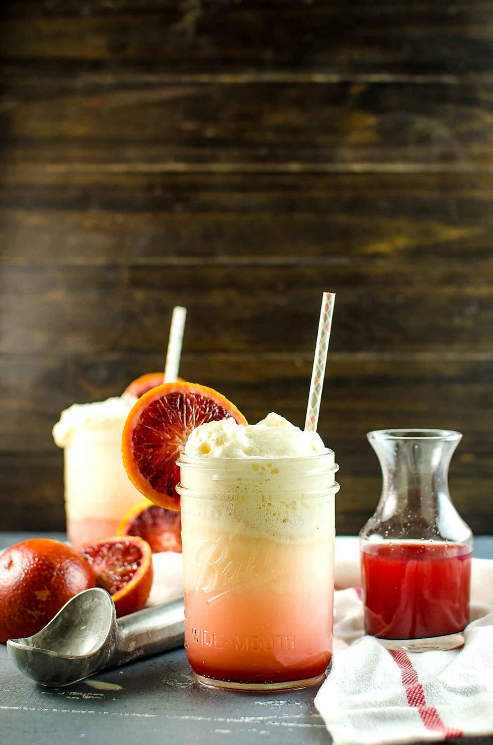 summer drinks blood orange creamsicle soda float