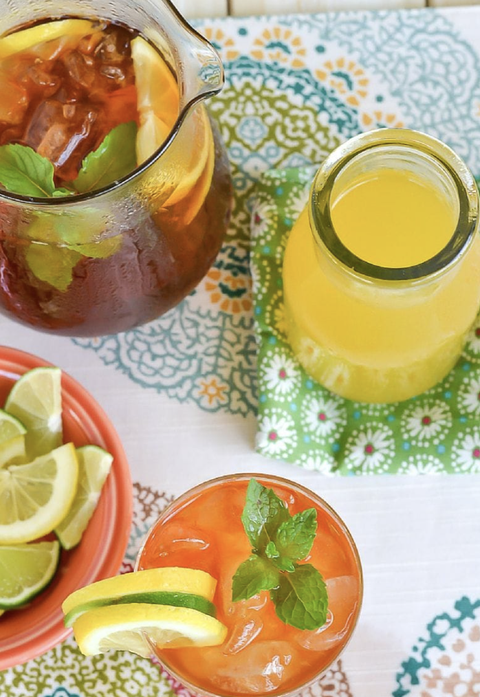 summer drinks mango iced tea