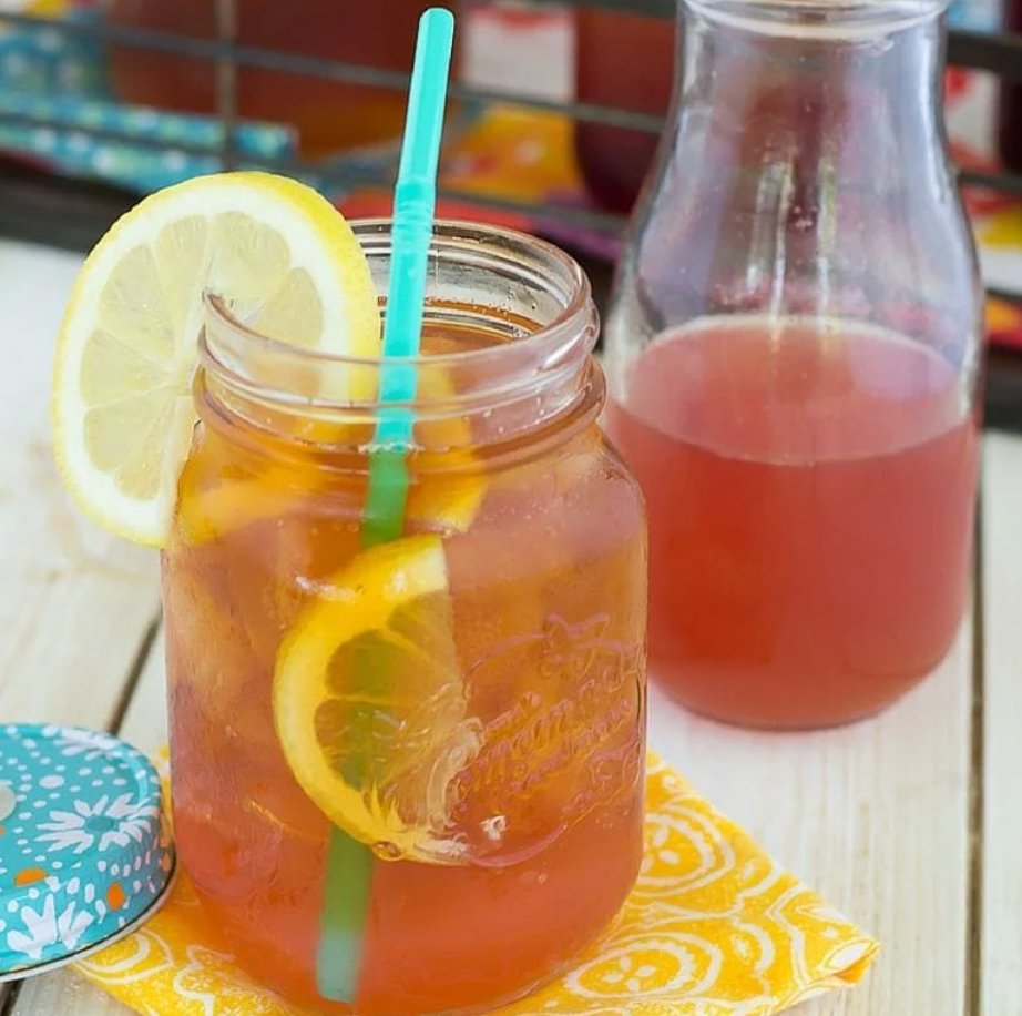 summer drinks peach iced tea