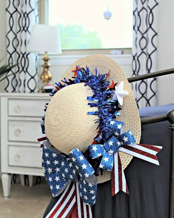 summer hat ribbon 4th of july wreaths