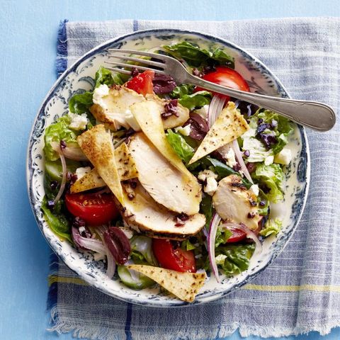summer lunch ideas greek salad with chicken