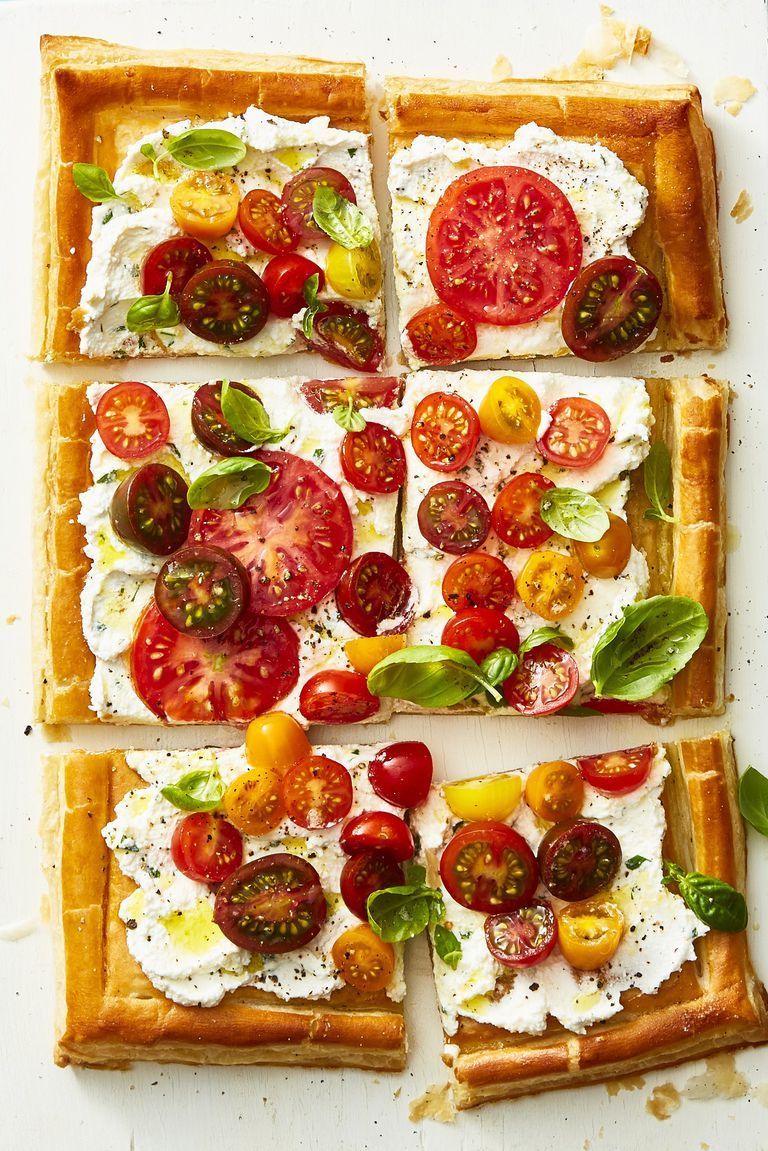 summer party ideas  ricotta and tomato tart