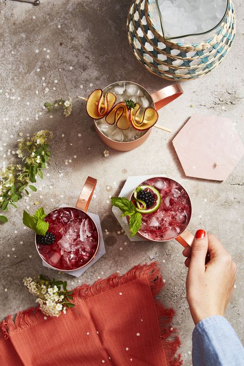 Summer Party Thyme-Plum Moscow Mules