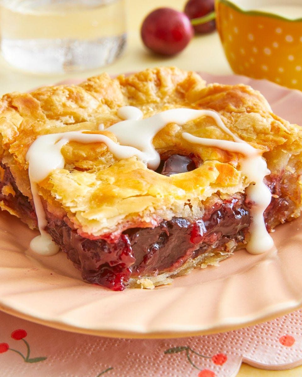 summer double cherry almond slab pie recipe