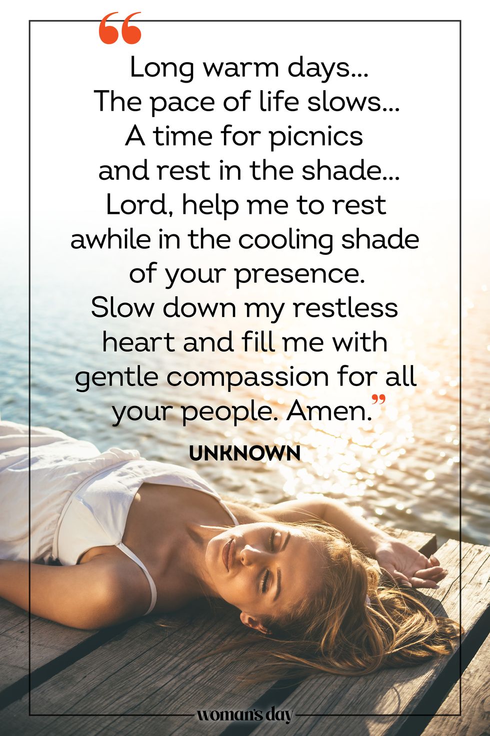 summer prayers and blessings to recite during the warmer months