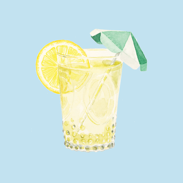 a glass of lemonade