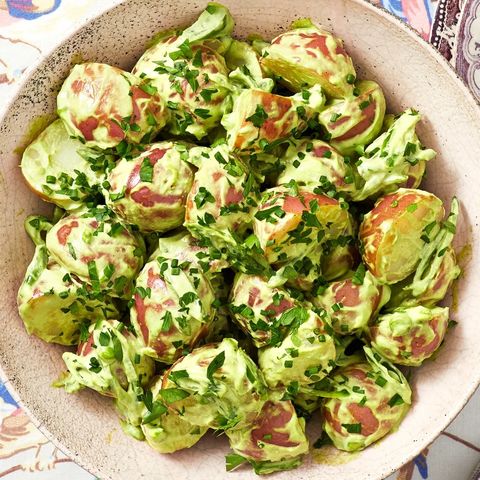 green goddess potato salad with herbs