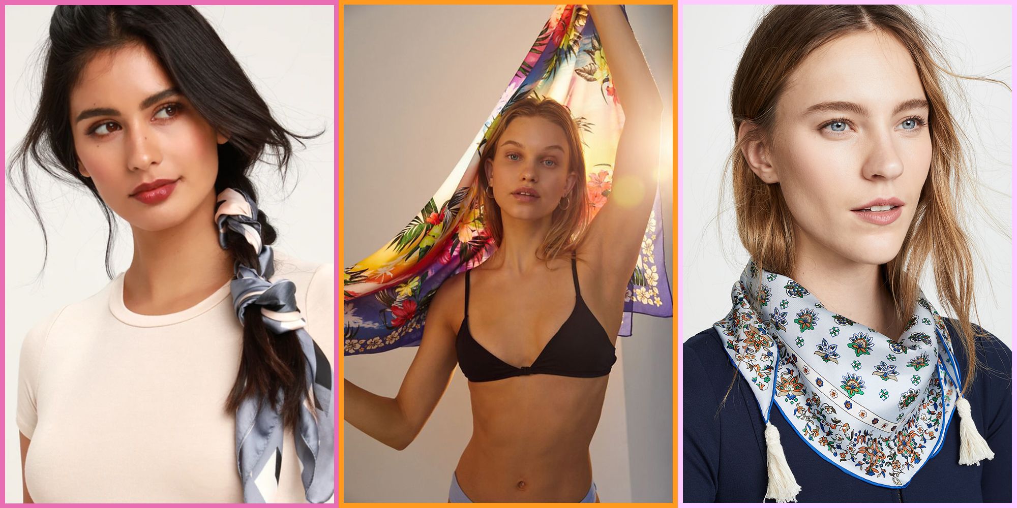 scarf girl summer ☀️ #neckscarf #scarftutorial #scarfstyles