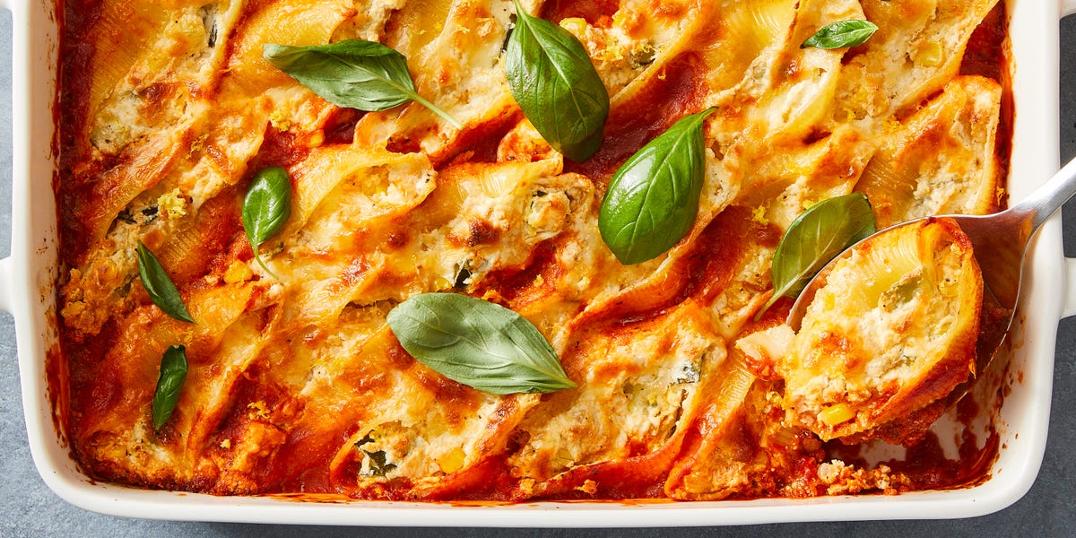 preview for These Summer Stuffed Shells Are Filled With All The Fresh Seasonal Flavors