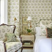 colefax and fowler bowood pattern adorns the guest room