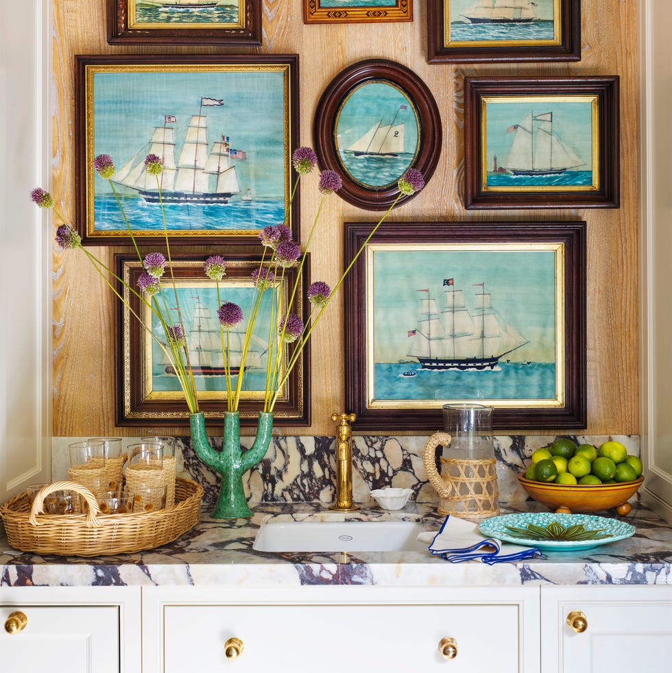 Small Cottage Kitchen Calacatta Viola Marble Gallery Wall Lake Michigan Summer Thornton small cottage kitchen calacatta viola marble gallery wall lake michigan summer thornton