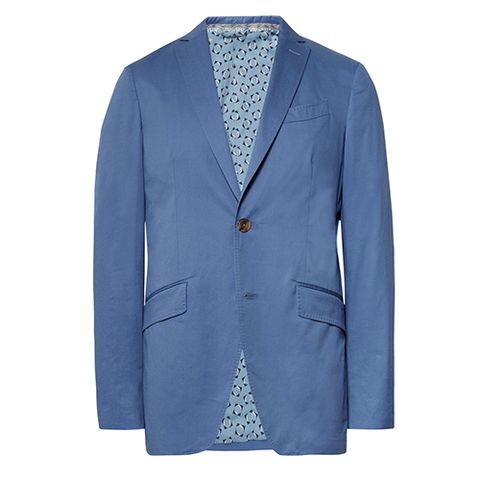 Clothing, Outerwear, Blue, Blazer, Jacket, Suit, Formal wear, Sleeve, Top, Electric blue, 