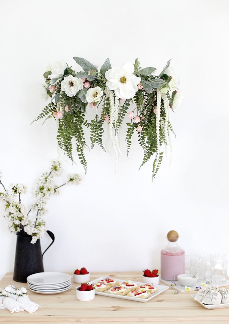 Floral Chandelier Summer Wreath