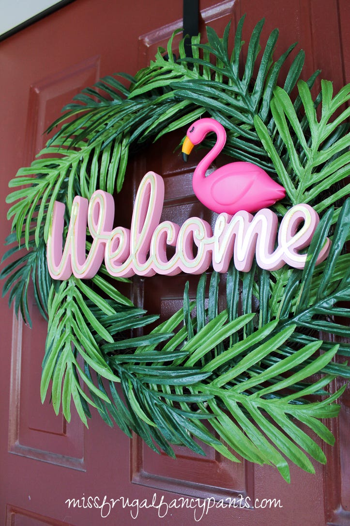 lilly pulitzer flamingo wreath