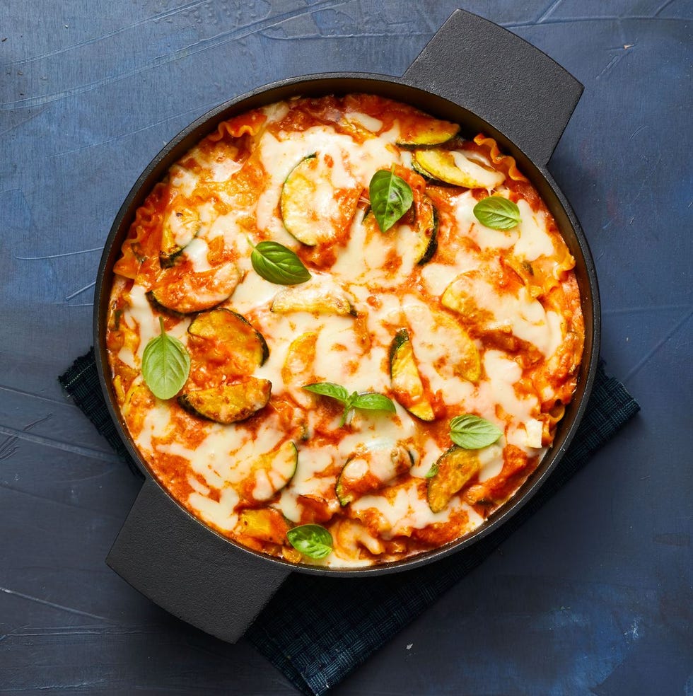 zucchini lasagna in pan