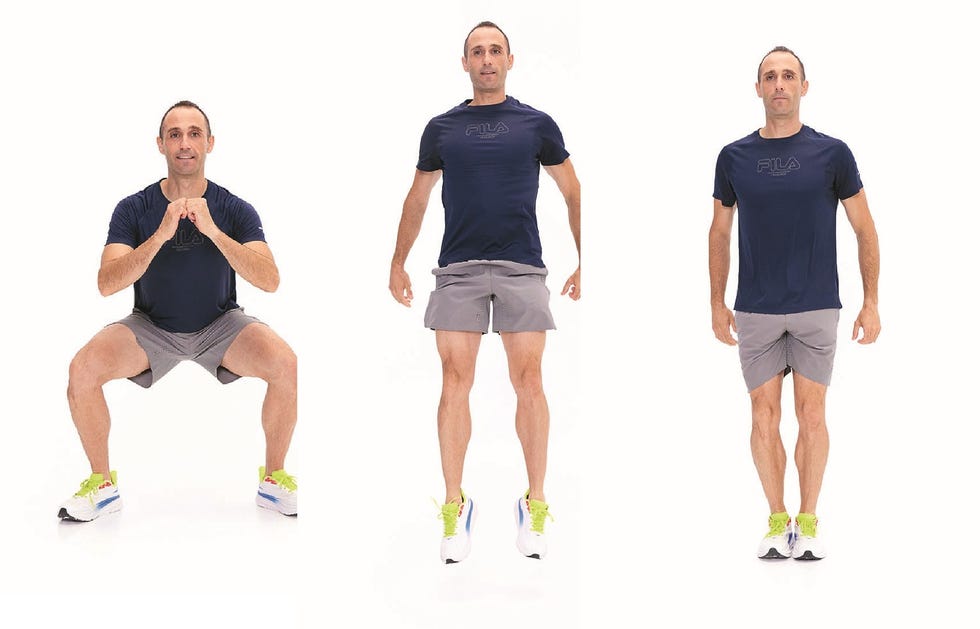 demonstration of three leg exercises in sequence
