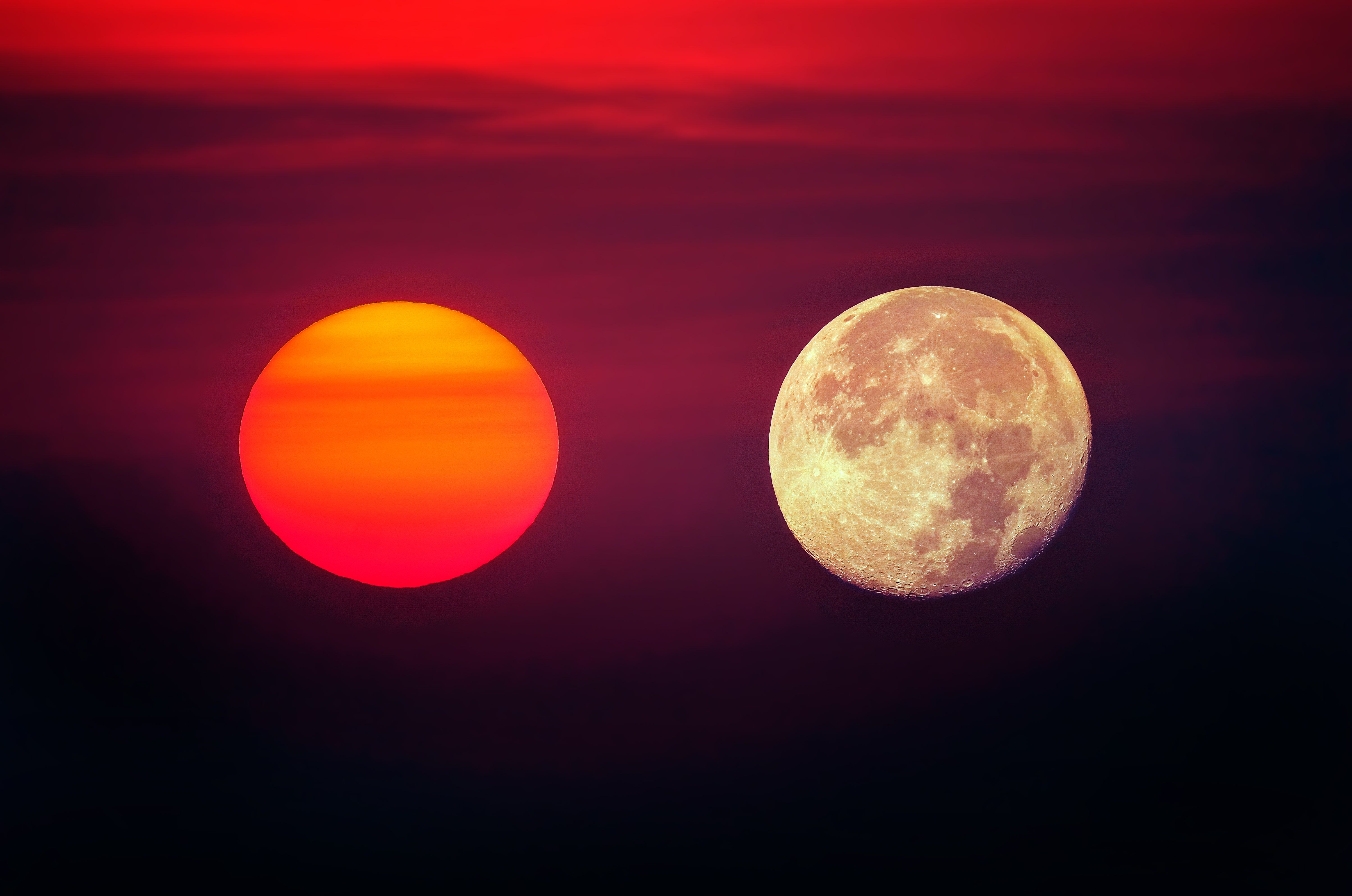 sun and moon royalty free