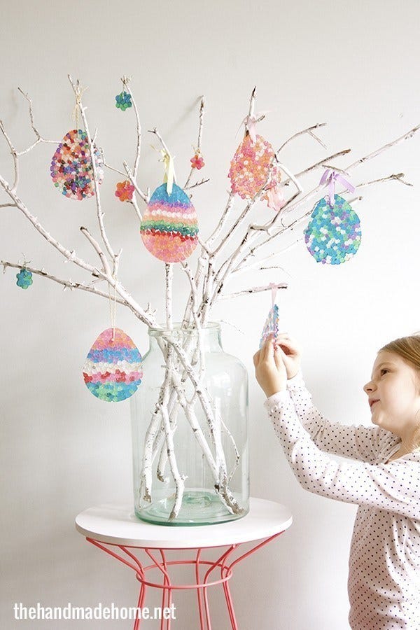 Suncatcher - DIY Easter Tree Ideas