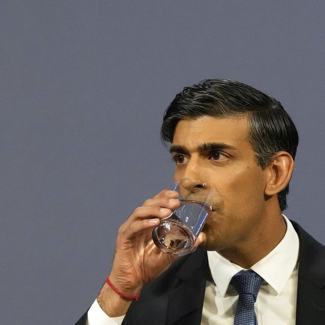 london, england june 30 uk prime minister rishi sunak takes a drink of water while speaking at a press conference at no 9 downing street about the british national health service, and a 15 year plan to boost employment in the nhs the long term workforce plan, on june 30, 2023 in london, england photo frank augstein wpa poolgetty images