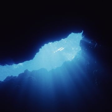 sunburst in cave