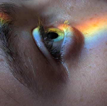 sunlight falling on thoughtful boy eye