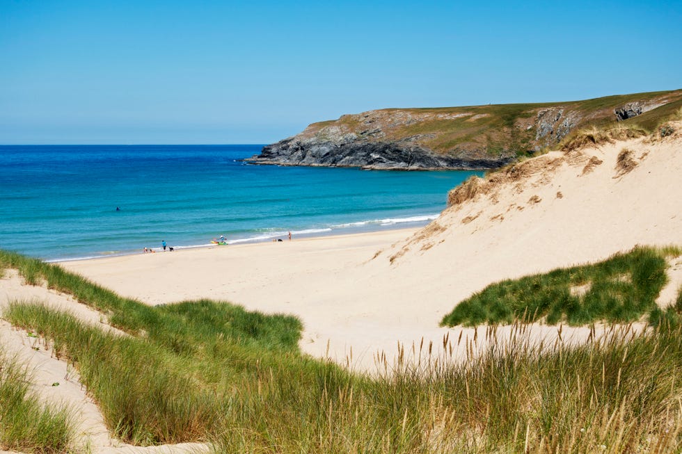 Holywell Bay in Cornwall, England