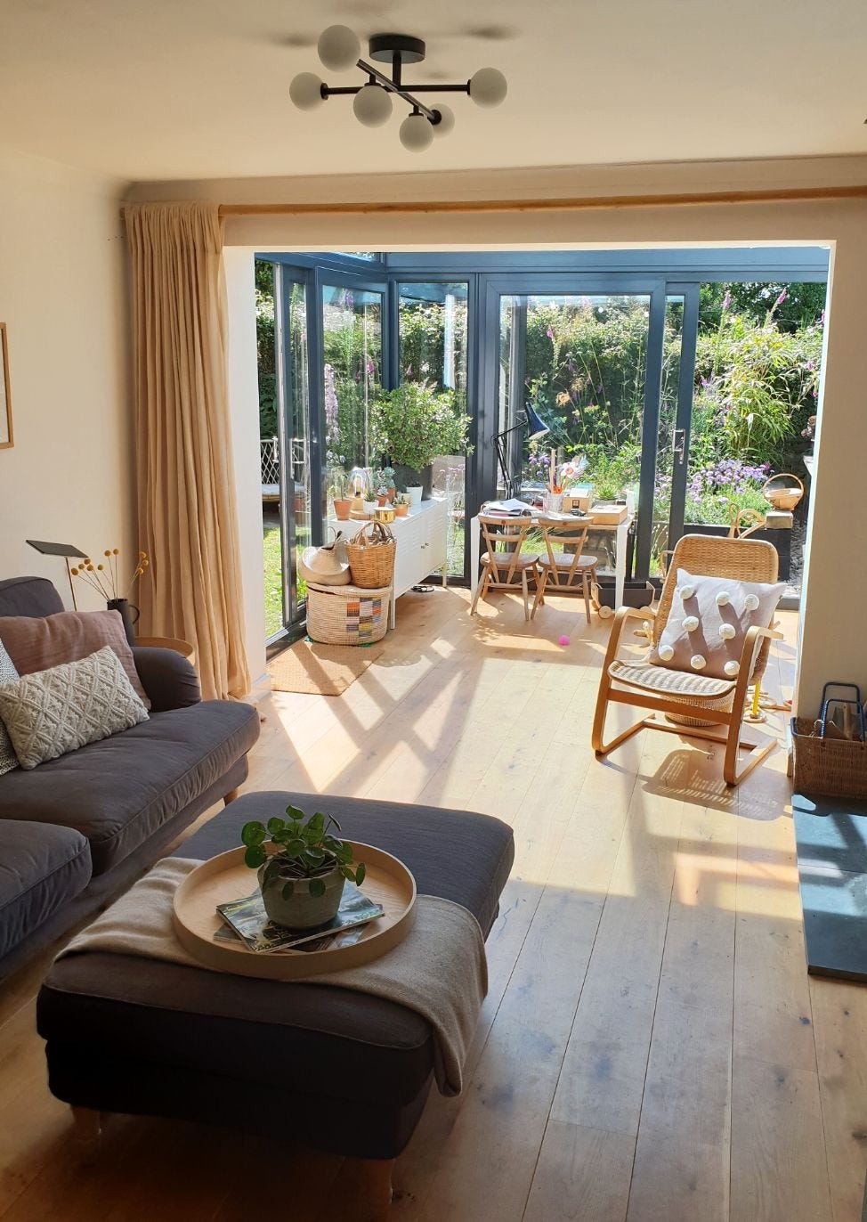 Sunroom off store living room