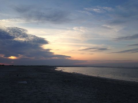 sunset at gunnison nude beach in sandy hook, nj