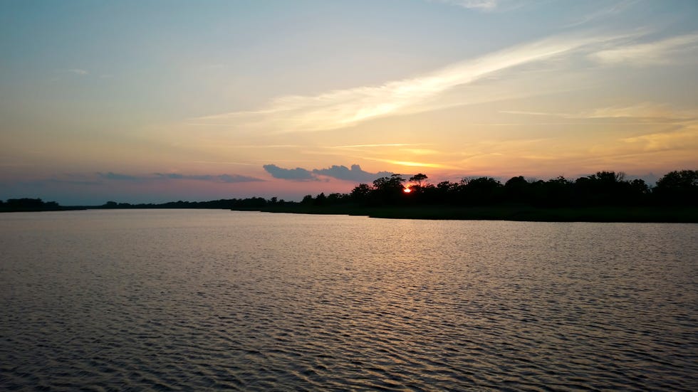 sunset on the intracoastal waterway