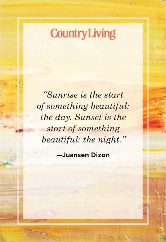 sunset quote about sunrise starting the day and sunset starting the beautiful night