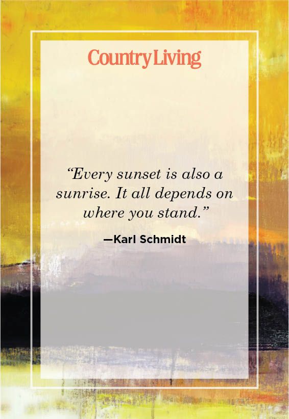 sunset quote about a sunset also being a sunrise depending on where you stand