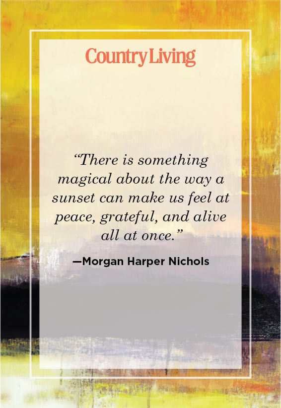 sunset quote about the magic of a sunset to feel peace, grateful, alive