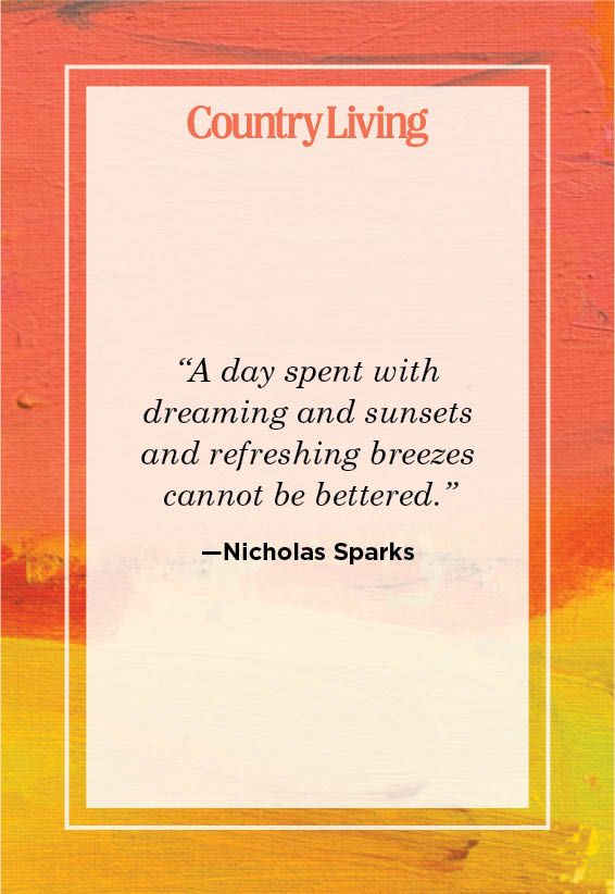 sunset quote about a day spent dreaming with sunsets and breezes