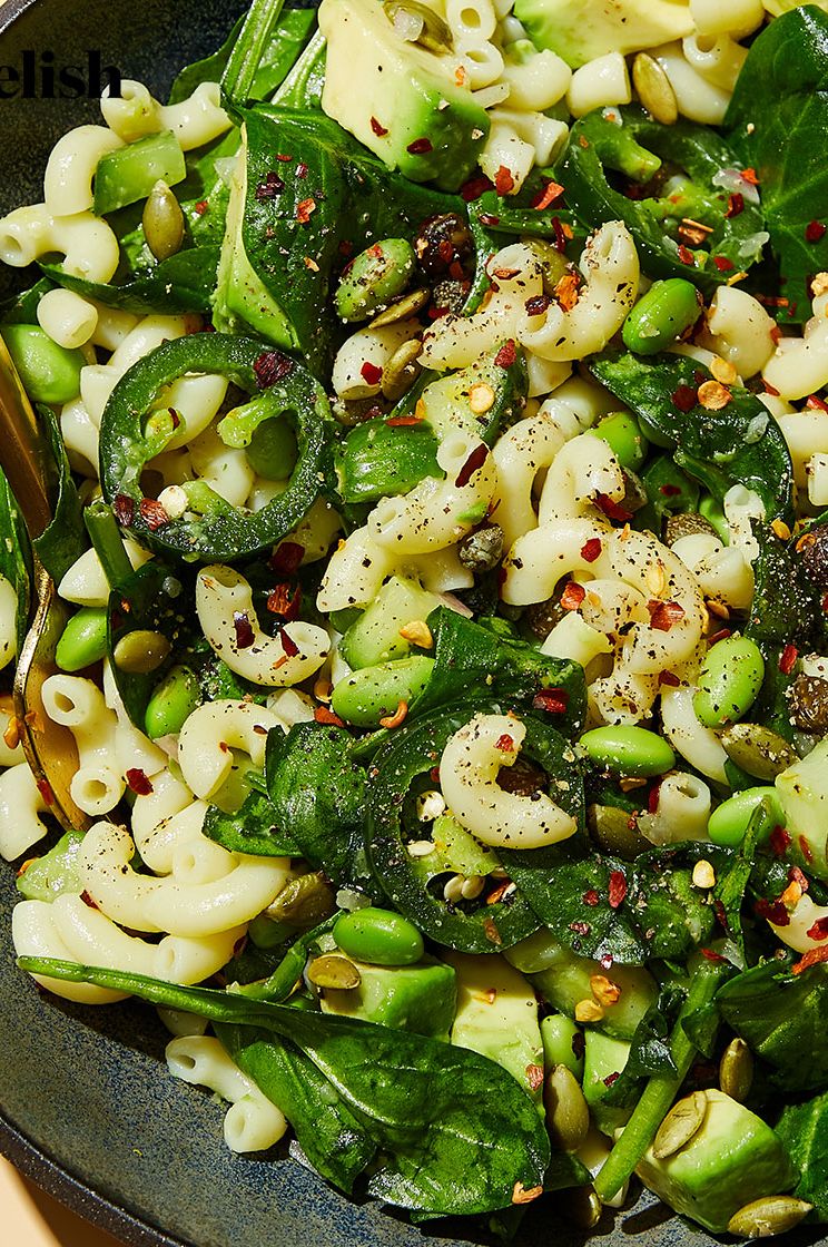 super green pasta salad delishcom