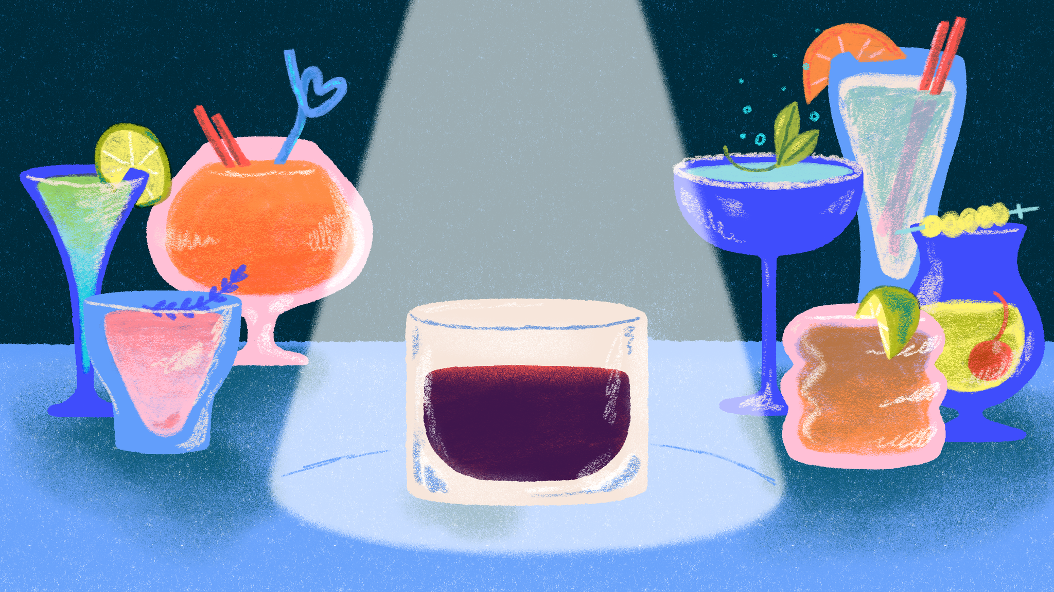 illustration of easy to make cocktails