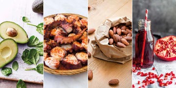 Súper alimentos: aguacate, pulpo, almendras y granada