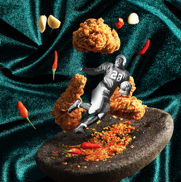 footballer dodging chicken nuggets footballer dodging chicken nuggets