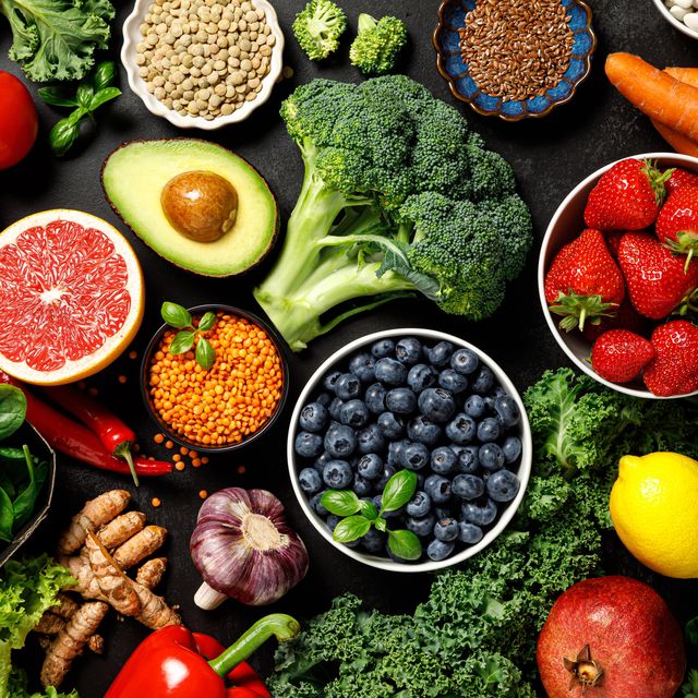 healthy food healthy eating background fruit, vegetable, berry vegetarian eating superfood
