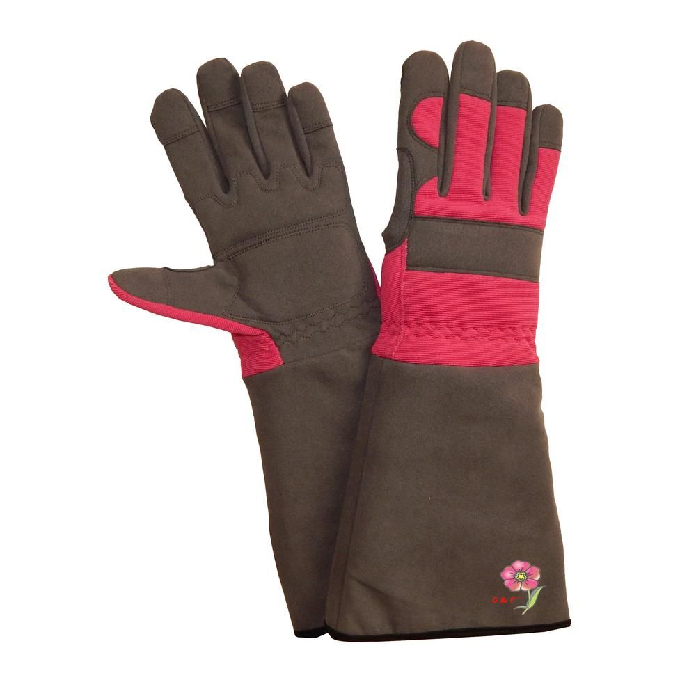 Thorn Proof Ladies Garden Gauntlet with QEES Long Gardening Gloves for Women 