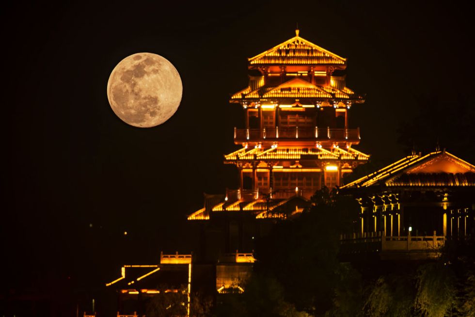 supermoon in china
