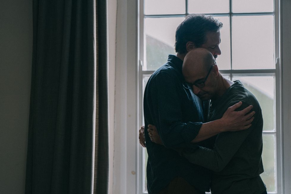 colin firth as sam and stanley tucci as tusker in supernova