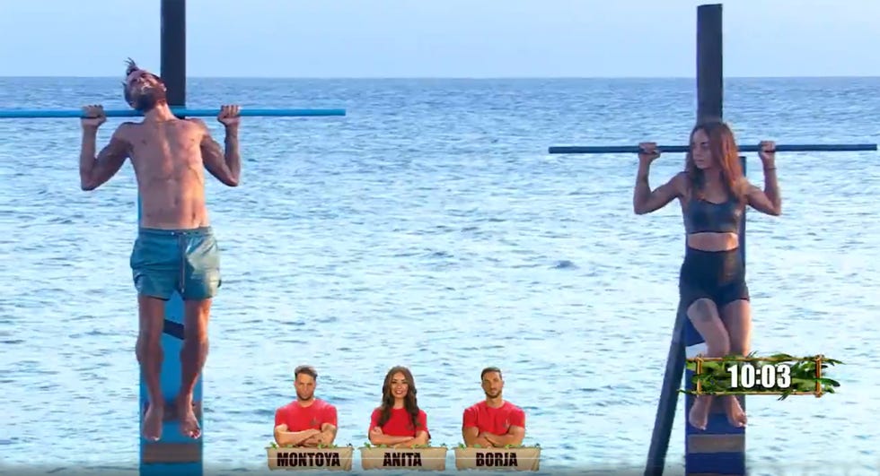montoya y anita en la prueba de lider de 'supervivientes'