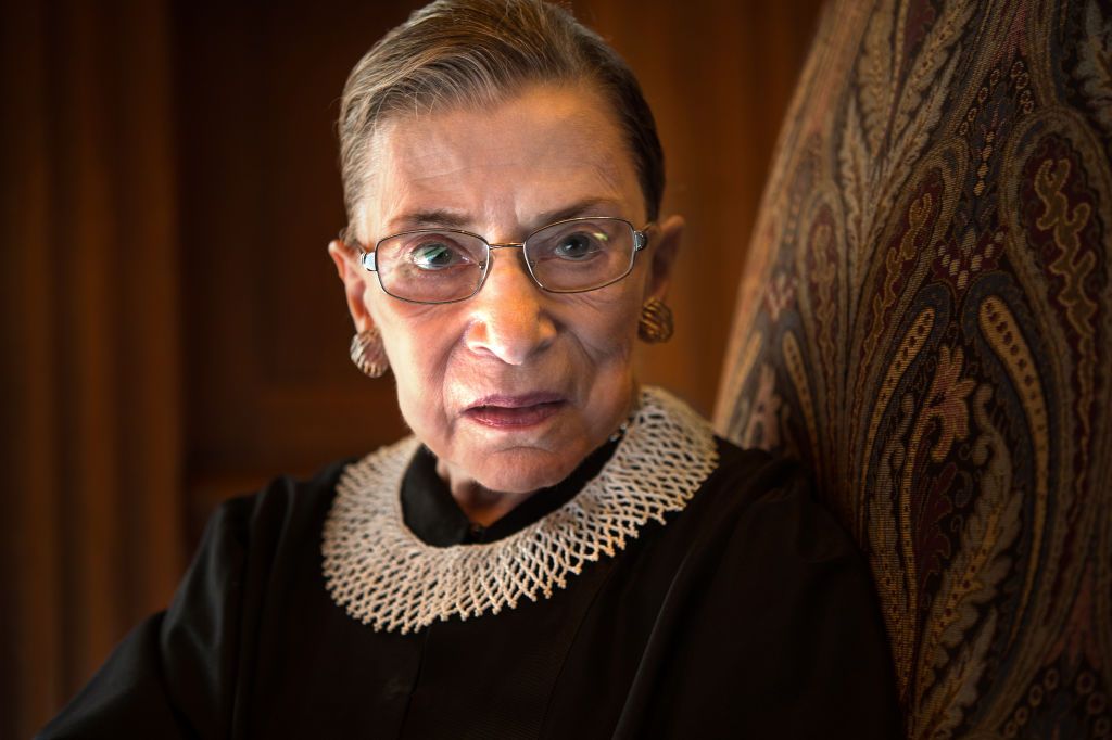 Ruth Bader Ginsburg portrait with quote Jigsaw Puzzle by Mihaela Pater   Pixels