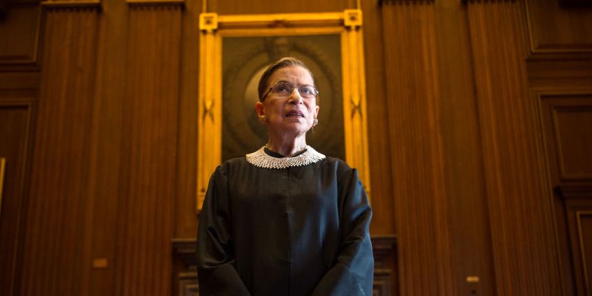 Supreme Court Justice Ruth Bader Ginsburg...