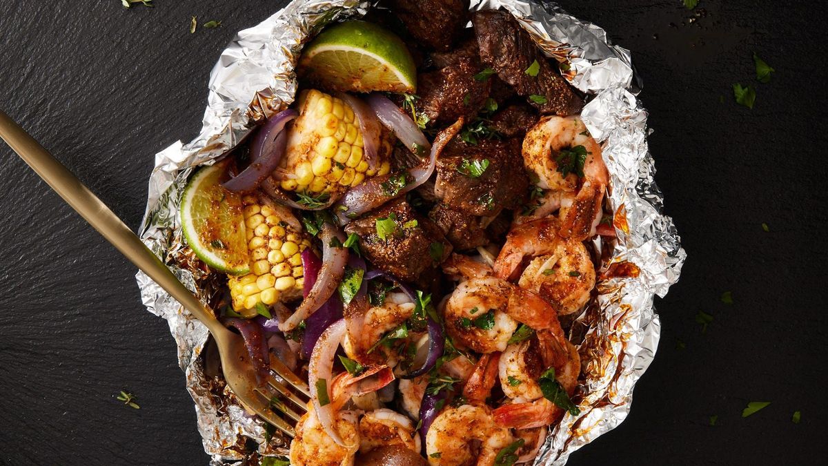 preview for These Surf 'N Turf Foil Packs Prove That Everything Tastes Better Cooked On The Grill